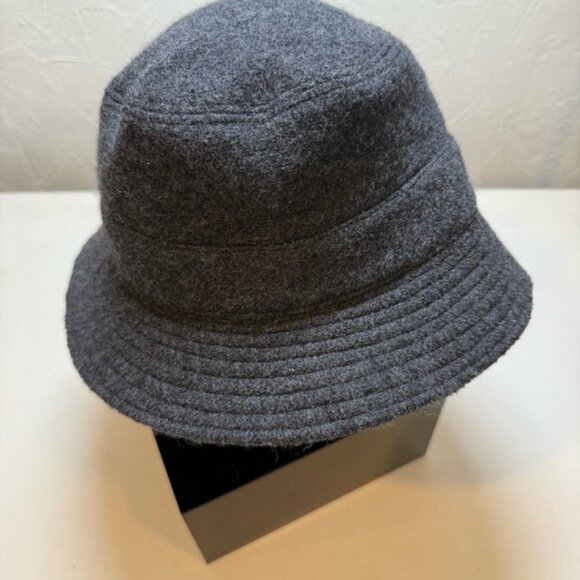 Vintage Banana Republic Made in Italy Wool Bucket Hat Charcoal Gray Felted S/M main image 4